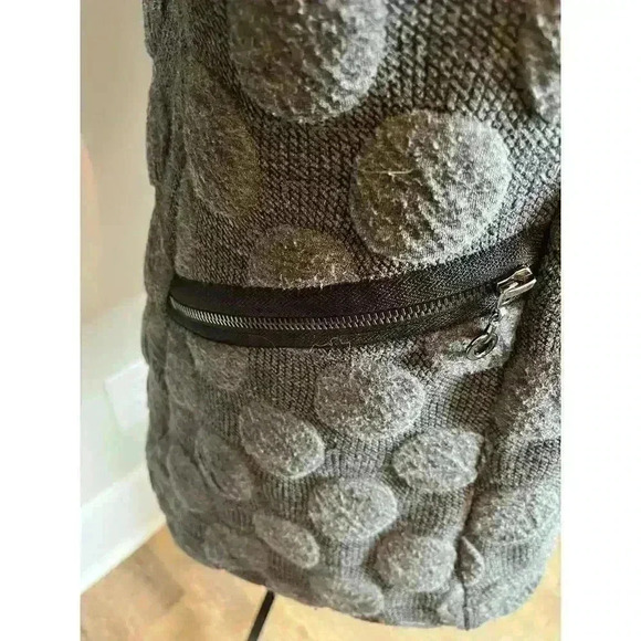 Yushi Polka Dot Art To Wear Full Zip Jacket Gray Pockets Women's Coat Large - Picture 4 of 12